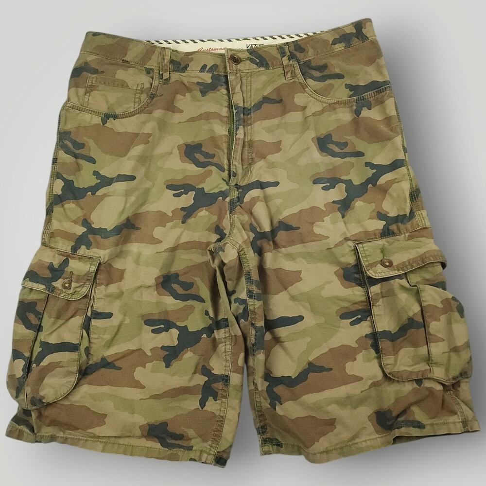Vans Shorts Mens 32 Baggy Camo Cargo Ripstop Skater Grunge Y2K Style Bermuda